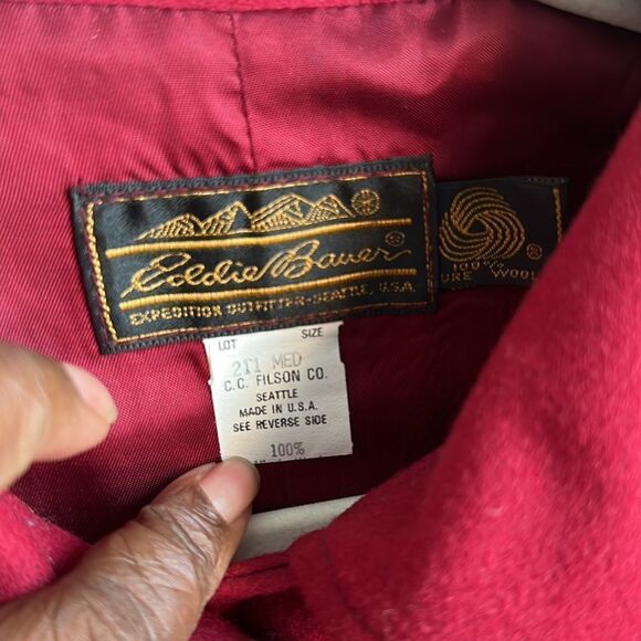 Eddie Bauer & C.C. Filson Co. VTG Virgin Wool Cape M - Picture 9 of 9